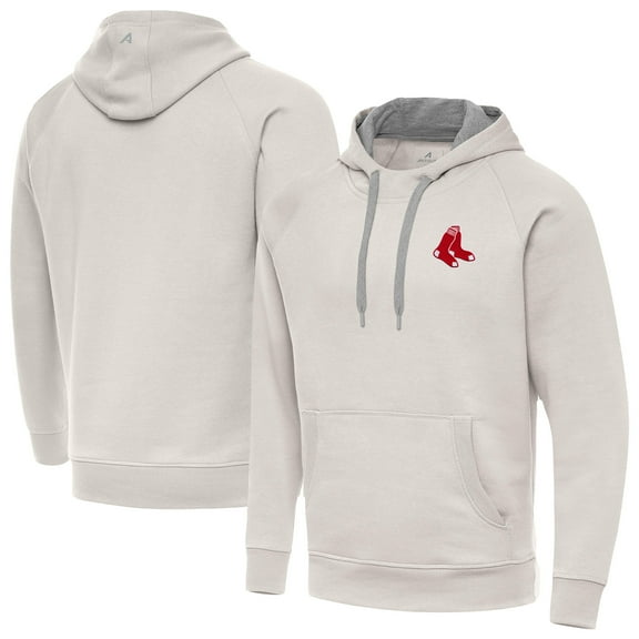 Men's Antigua Cream Boston Red Sox Victory Pullover Hoodie