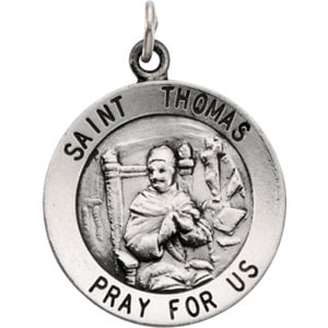 Jewels By Lux Sterling Silver 18mm Round St. Thomas Medal