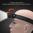thumbnail image 4 of Rechargeable Headlamp, Real Time Power Display 120 Degree Angle Adjustment USB Rechargeable Headlamp Removable Webbing  For Running, 4 of 8