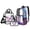 Blue and Purple-Butterfly Galaxy, variant on LedBack 3 Pcs Axolotl Printed Transparent Backpack with Clear Lunch Bag Pencil Case Waterproof Leopard Print School Backpack for Girls 8-12 Back to School, Purple