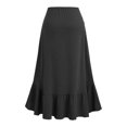 thumbnail image 3 of Women's Asymmetrical Ruffle Wrap Midi Skirts Flowy Western Cowgirl Skirts (Black XXL), 3 of 6