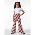 thumbnail image 5 of Girls Flared Wide Leg Pants, Digital Print Casual Bell Bottom Trousers, Slim Fit Kids Fashion Bottoms for Ages 4-13, Spring Summer Wear, 5 of 6