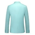 thumbnail image 3 of PMUYBHF Male Black Suits for Men Big and Tall 4Th of July Men’S Suit Slim 2 Piece Suit Business Wedding Party Jacket Coat & Pants Light Blue L, 3 of 8