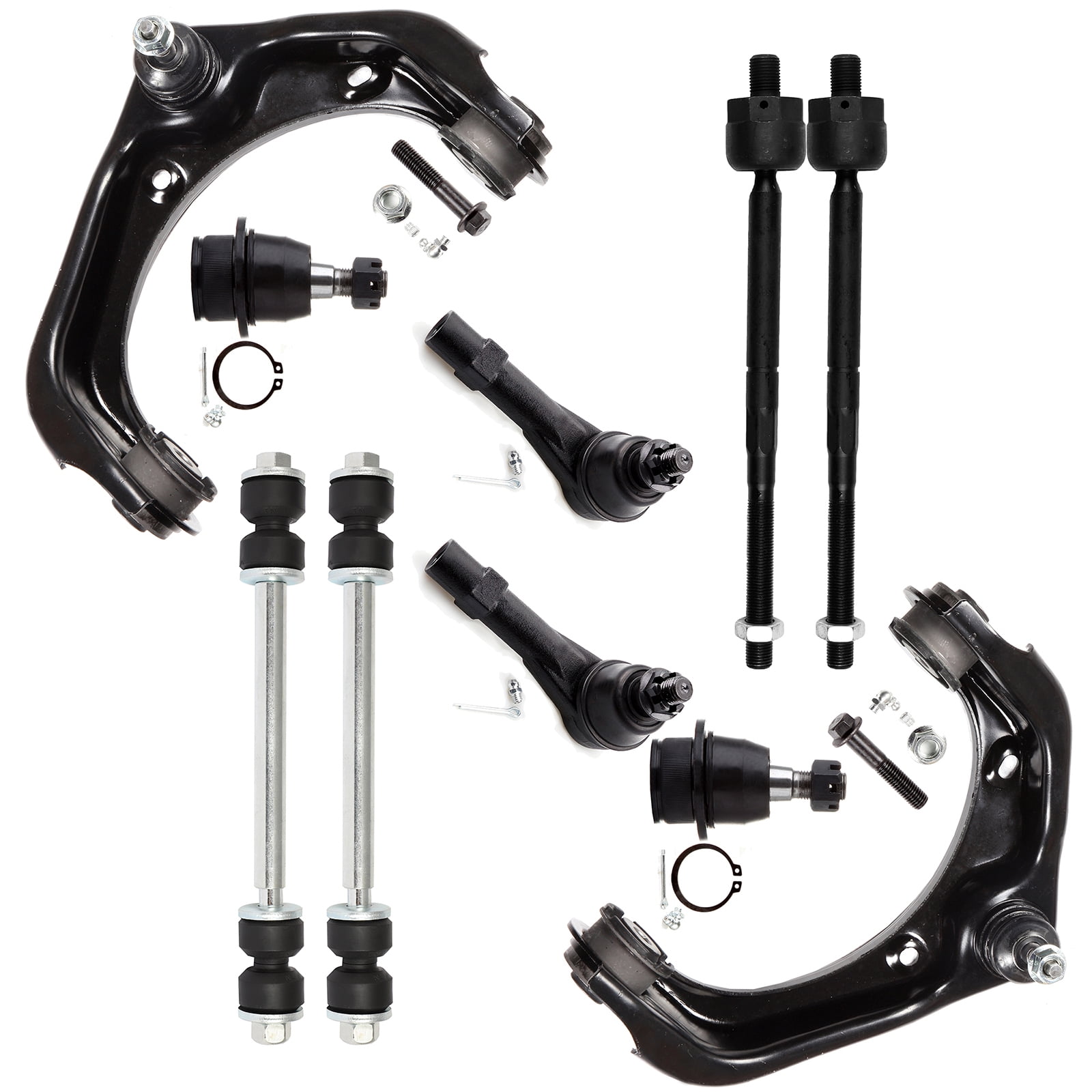 ECCPP 10pcs Upper Control Arm Inner Tie Rod End Outer Tie Rod End Sway Bar End Link Lower Ball Joint fit for 2006-2010 For Ford Explorer 2006-2010 For Mercury Mountaineer
