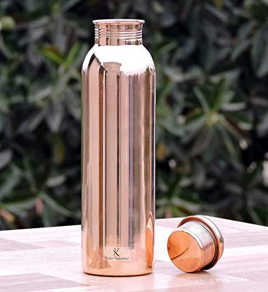 Copper Water Bottle (1 Litre - 1000ml) Original With Ayurvedic & Other Health Benefits | BPA Free | Heavy Quality Build | Non Toxic For Home, Office, Kids & Travel
