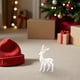thumbnail image 4 of 2 adornos de reno acrílicos transparentes, figuras de ciervo para árbol de Navidad, estatuas de alce y decoraciones para fiestas navideñas., 4 of 8