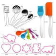thumbnail image 3 of Juego completo de cocina y horneado para niños JM 20 piezas Delantales gorro de chef manopla utensilios, 3 of 5