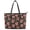 Bow Gift, variant on POLERO PU Leather Saddle Handbag with Large Capacity Casual Tote Bag for Travel, Christmas Lights Snowflake Pattern Top Handle Tote Bag
