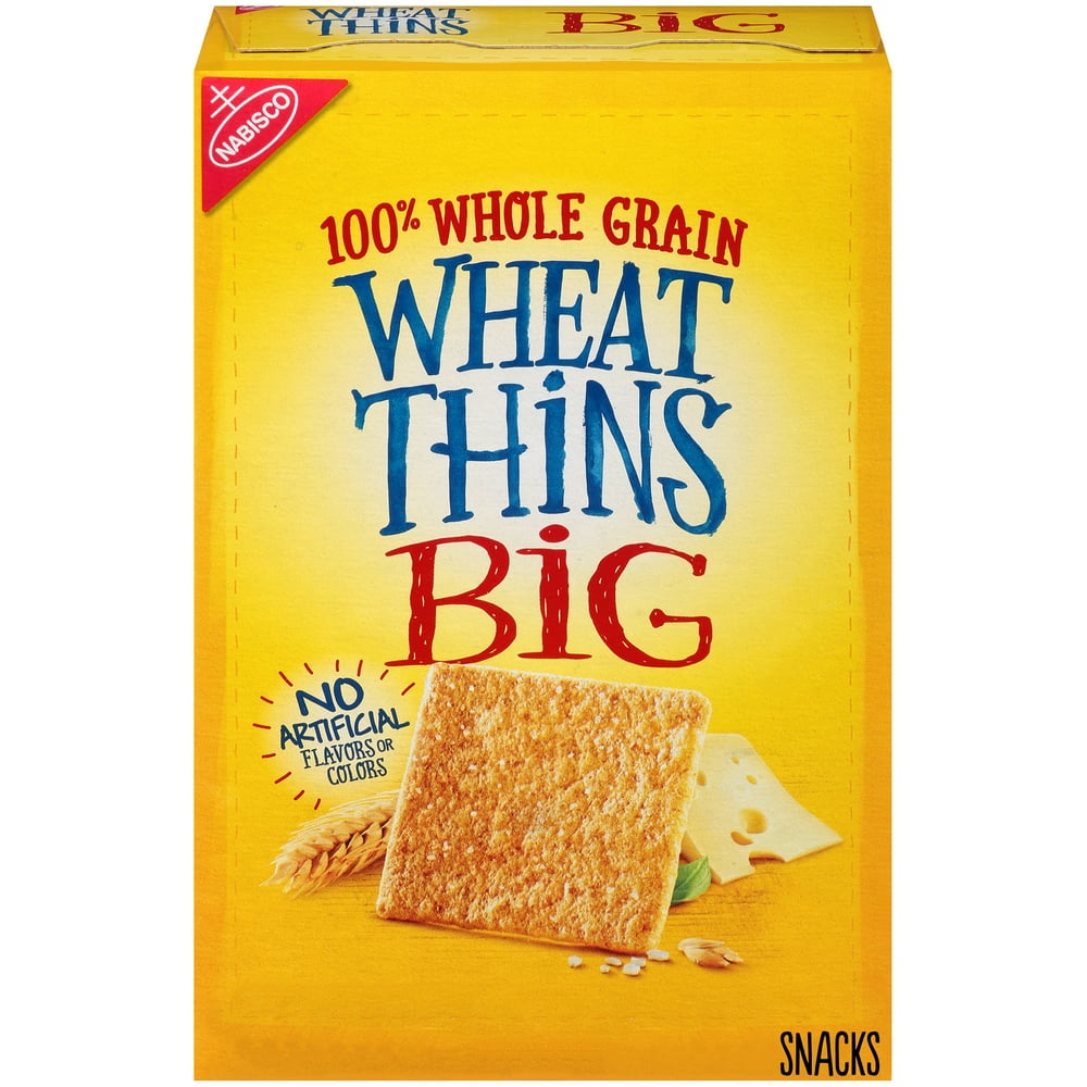 Wheat Thins Big Whole Grain Wheat Crackers, 8 Oz