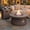Brown, variant on 30" Outdoor Propane Fire Pit Table with Tank Table, 50000 BTU Round Iron Gas Fire Pit for Patio, Backyard, Garden & Pool, Gray