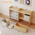 thumbnail image 5 of COSVALVE Wooden Kids Toy Storage Organizer with Bookshelf,9 Box Bins,Movable Drawer for Nursery Playroom Bedroom(Natural), 5 of 19