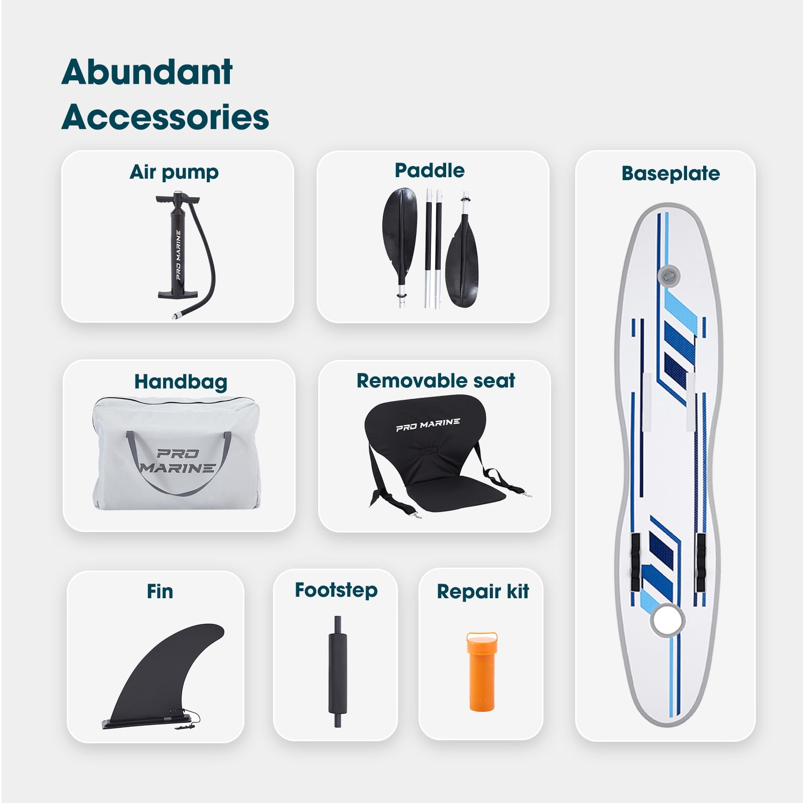 PROMARINE Inflatable Kayak 1 Person, Deluxe Oar Included, High-Output Pump Blow up Kayak Boat, with Adjustable Seat with Backrest, Lightweight and Portable Paddles and Bag