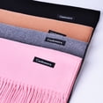 thumbnail image 2 of Bufanda de cachemir de invierno para mujer, bufandas de marca de lujo para hombre, pañuelo con borlas para mujer, chal de pashmina grueso y sólido para mujer, 2 of 5