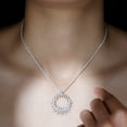 thumbnail image 5 of Rosec Jewels Lab Created Diamond Eternity Pendant with Chain - Circle Diamond Necklace (EF-VS Quality Certified) - Ready to Gift, 10K White Gold, 5 of 8