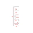 thumbnail image 4 of FM FURNITURE Seattle Bar Cabinet, Eight Bottle Cubbies, Two Large Open Shelves, 4 of 6