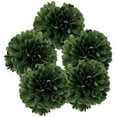 thumbnail image 1 of Just Artifacts 5pcs 12-Inch Tissue Paper Pom Pom Flower Ball (Fern Green), 1 of 1