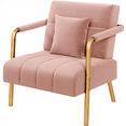 thumbnail image 6 of Renwick Velvet Accent Armchair with Cozy Pillow, Pink, 6 of 11