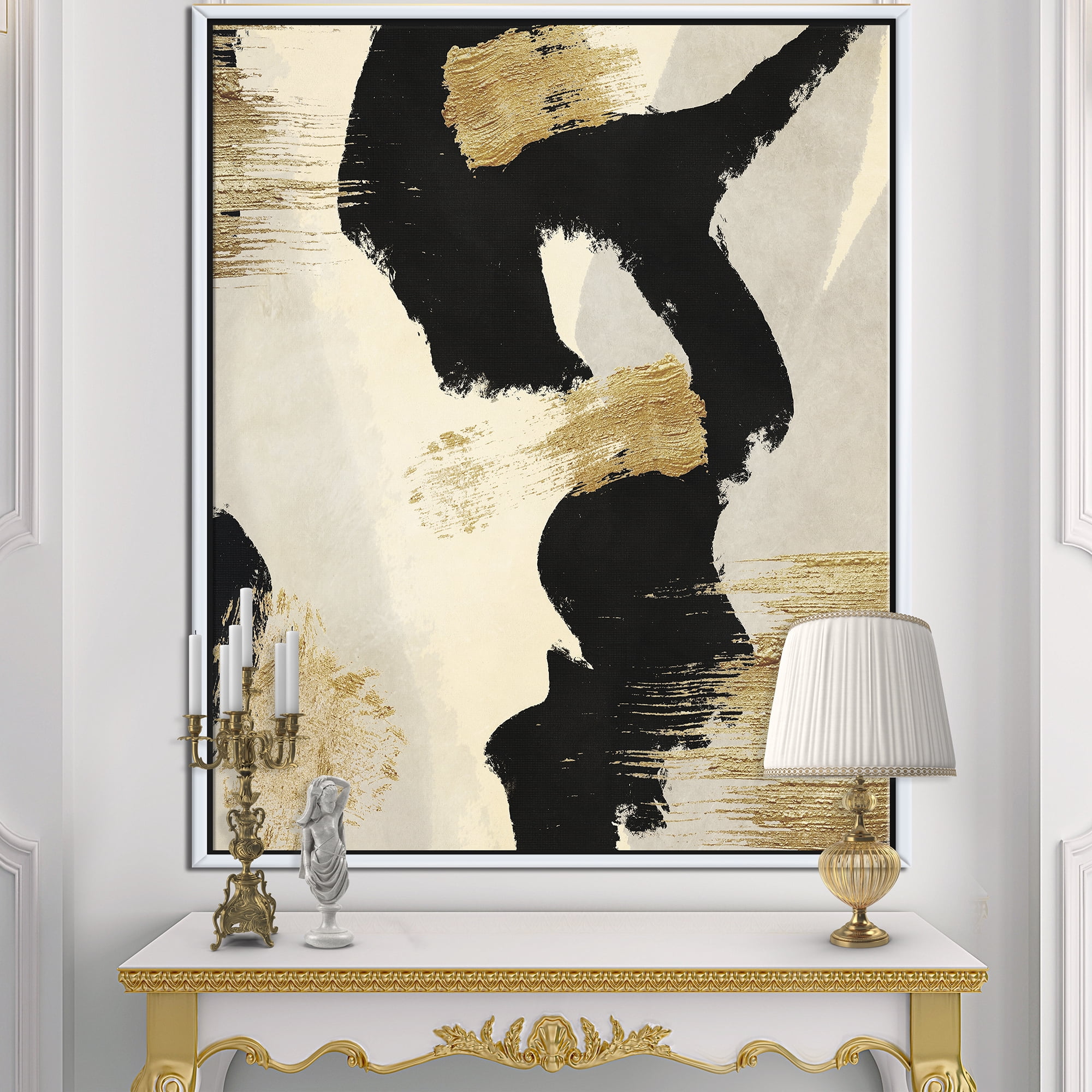 Designart ' Glam Collage II ' Modern & Contemporary Framed Canvas
