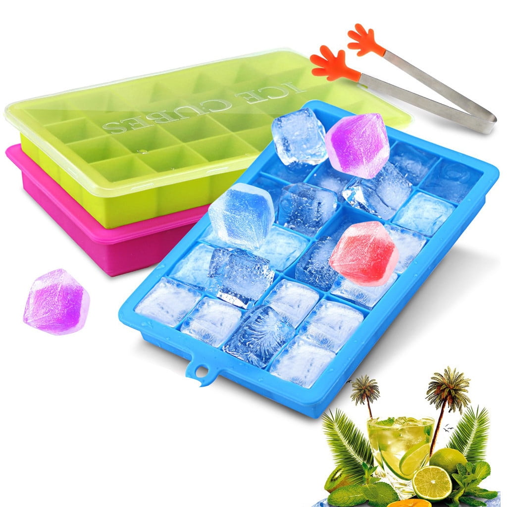 Fish Skull Shape Green Non Stick Silicone Ice Cube Moulds Ice Cube trays 