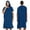 Navy, variant on Men& Women's Hooded Terry Poncho Robe, Short Sleeve Quick Dry RobeSwim Beach Changing Cover Up with Pocket Navy Free Size