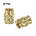 thumbnail image 3 of Unique Bargains Knurled Insert Nuts, 50 Pack M5x9.5mm Lx7mm OD Brass Heat Set Insert, 3 of 6