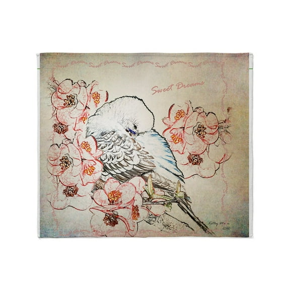 CafePress - Parakeet Sweet Dreams Durvet Throw Blanket - Soft Fleece Throw Blanket, 50"x60" for All Ages