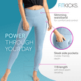 thumbnail image 4 of FITKICKS Crossovers Active Mid Rise Lifestyle Workout Leggings Leggings with Pockets, Blue Small (Women's), 4 of 8