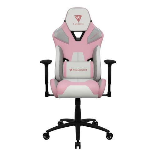 Silla gamer ThunderX3 TC5 ergonómica rosa con respaldo reclinable