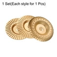 thumbnail image 3 of Conjunto de discos de tallado de madera Uxcell 3Pcs, moldeado, tallado, lijado, disco de corte con eje de 5/8" tono dorado, 3 of 5