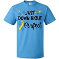 thumbnail image 3 of Inktastic Just Down RIght Perfect Down Syndrome Awareness Ribbon T-Shirt, 3 of 5
