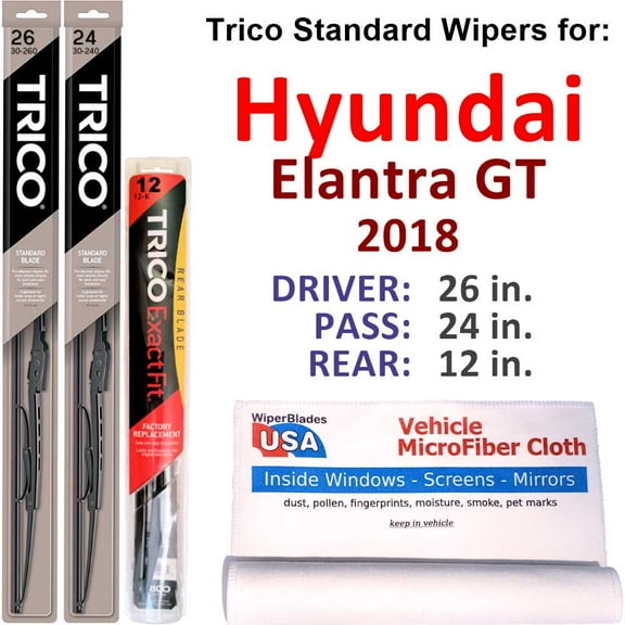 Wiper Blades USA Trico 30 Series All Season Steel Wiper Blade - 26"/24" 3 Pieces