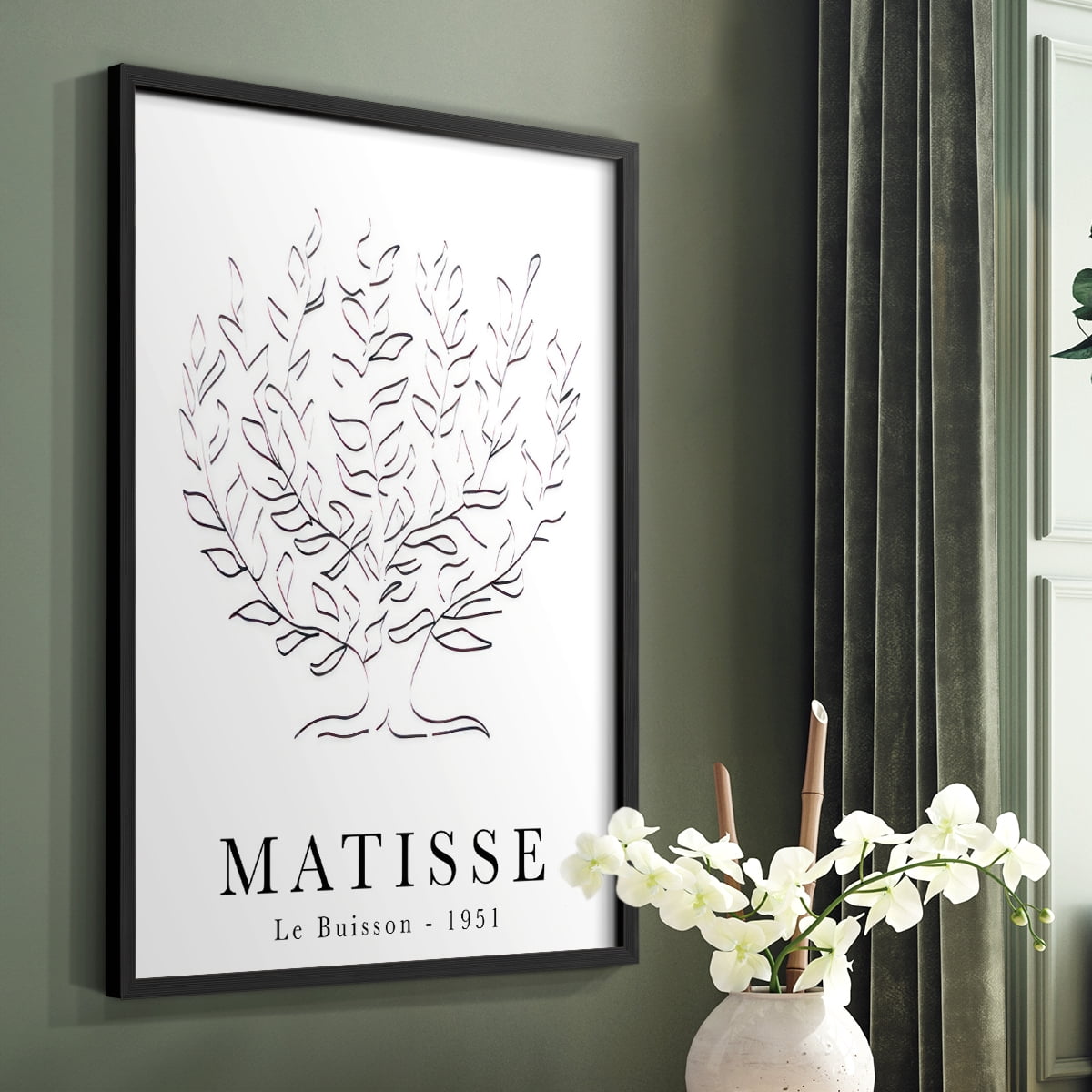 Matisse CLXXXV Framed Print in Black Solid Wood 22 x 28 Framed Print