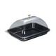 thumbnail image 2 of Soporte para tartas con bandeja para servir postres en forma de cúpula, portátil y elegante, para cubrir alimentos. Negro, 2 of 9