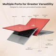 thumbnail image 3 of 15.6 FHD-Business-Gaming-Laptop, AMD Ryzen 5 6600H 32GB DDR5 2TB SSD (Beat i7-1165G7, Up to 4.5GHz) 6-Cores 660M GPU, IPS Laptop Computer with 100W Type C Fingerprint Backlit Keyboard, 3 of 5