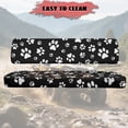 thumbnail image 4 of ZIATUBLES Universal UTV Seat Covers 2 Pack, Front Bench Seat Protector Set Compatible with Kawasaki Mule 4010 3010, All-Weather Polyester Deocr Protection, Black Paw Print, 4 of 8