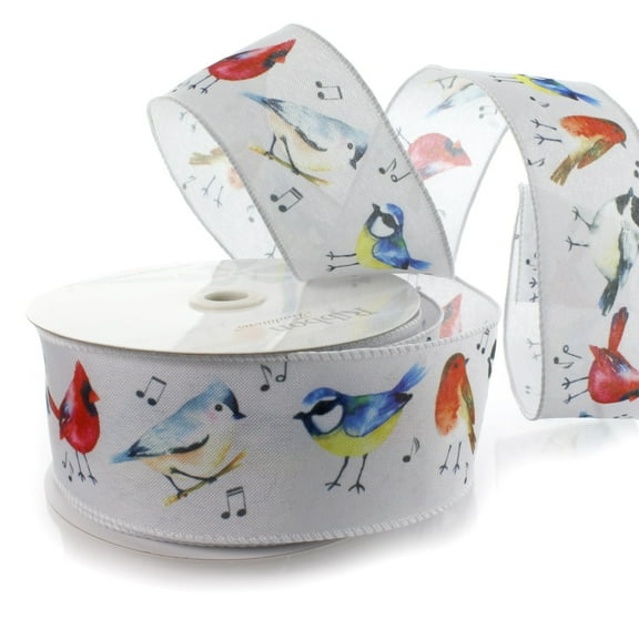 Ribbon Traditions Winter Songbirds Wired Ribbon 2 1/2" by 10 Yards