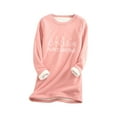 thumbnail image 2 of Vêtements d'Automne pour Femmes et Hiver Décontracté Mode Peluche Chaude sous-Couche Imprimé de Noël Manches Longues Col Rond Hauts Tenue d'Invité de Mariage pour Femmes en Liquidation, 2 of 6