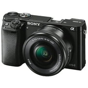 Sony Alpha a6000 Mirrorless Camera (Black) with 16-50mm Lens, 24MP APS-C Bundle + Tripod and 64GB Card (International Model)