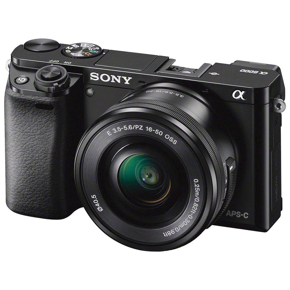 Sony Alpha a6000 Mirrorless Camera with 16-50mm Lens Black with Soft Bag, Additional Battery, 64GB Memory Card, Card Rea - image 2 of 5