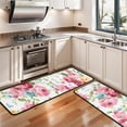 thumbnail image 3 of Kitchen Rugs Sets Of 2,Pioneer Flower Floral Print Pattern Anti Fatigue Kitchen Mat Rugs Non Slip Washable,Decorative Kitchen Floor Mats for Kitchen,Sink,Laundry,17"x47"+17"x47", 3 of 5