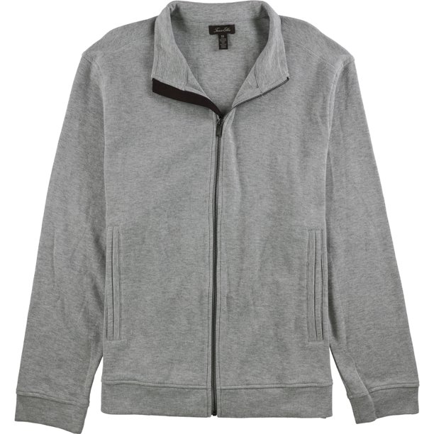 Tasso Elba Chaqueta con cremallera frontal para hombre, gris, XXX-Large
