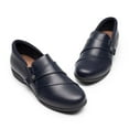 thumbnail image 5 of BURUDANI Women Slip-On Faux-Leather Dressy Loafers Round-Toe Office Work Shoes with Arch Support, 5 of 5