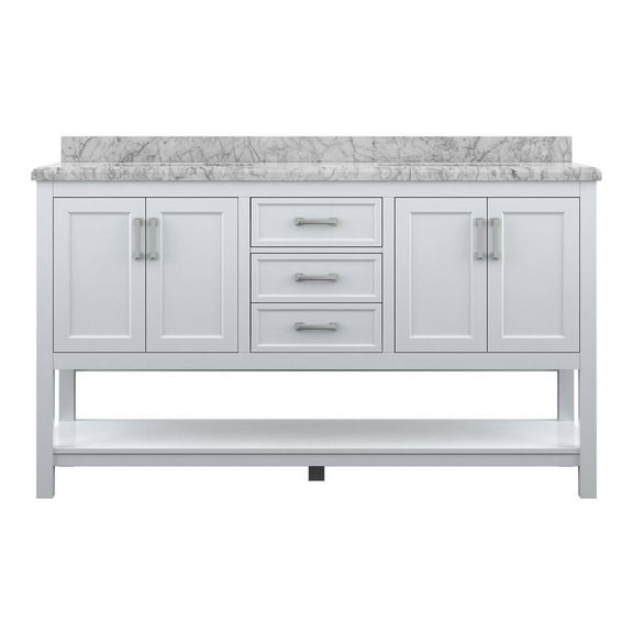 Design Element Affinity 61" Single Sink Bathroom Vanity in White