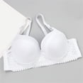 thumbnail image 5 of IQOGKRN Women Elegant Wireless Floral Lace Bra Full Coverage Comfort Brassiere Soft Breathable Everyday Bra White 85A, 5 of 5