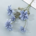 thumbnail image 2 of Fake Flower Maintenance Free Not Withered Realistic Looking No Need to Water Decorative Table Centerpiece Vibrantly Colored 5 Head High Simulation Artificial Flower Home Decor-Blue, 2 of 7