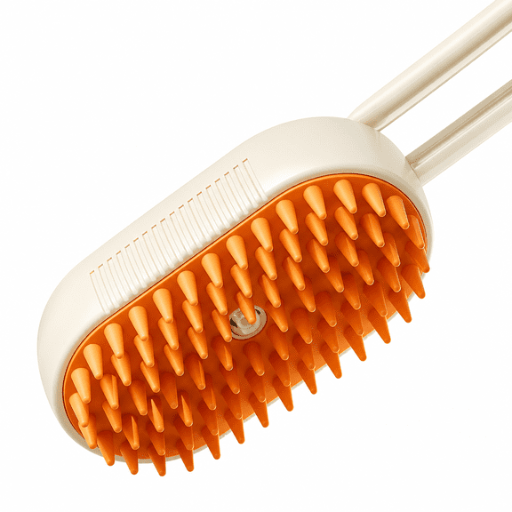 RAIRSKY Puffease Spritz Defur Comb for Cats and Dogs, One-Click Spray Household Foldable 3 in 1 Steam Brush for Cats Dogs, Cat Steam Brush for Shedding (1 White)