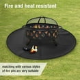 thumbnail image 3 of Tapis de Foyer Rond 24 Pouces, Résistant à la Chaleur, Antidérapant, Protecteur de Terrasse pour Grill Extérieur, Imperméable, Tapis de Barbecue Portable Réutilisable, Adapté pour Barbecue Intérieur Extérieur, Camping, 3 of 7