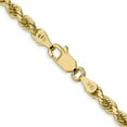 thumbnail image 3 of Solid 14K Yellow Gold 3.7mm Diamond-cut Rope with Lobster Lock Chain - 24", 3 of 8
