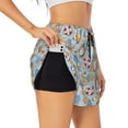 thumbnail image 3 of Lsque Summer Time With Gnome Printed Women's Running Shorts with Liner Pockets,Elastic Quick Dry Workout Athletic Gym Yoga Shorts,Womens High Waist Shorts-Small, 3 of 9