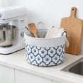 thumbnail image 6 of SLYNSHome Storage Basket,Small Hamper Laundry Basket Blue Small Basket with Handles Decorative Toy Storage Bin Shelf Storage Organizer, 6 of 7